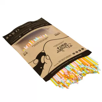 Filamenttitäydennyspakkaus 3DOODLER Start Eco Plastic Fire and Ice – 250 kpl, 2,5 mm, kompostoituva, oranssi/turkoosi/valkoinen/keltainen