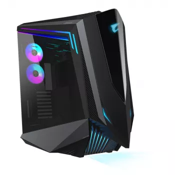 GIGABYTE AORUS C700 GLASS PC-kotelo – Full-Tower, tukee jopa E-ATX & 420 mm jäähdyttimiä, esiasennetut 5x 120 mm tuulettimet, USB 3.1 Type-C, RGB Fusion