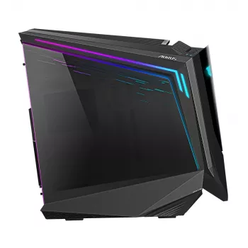 GIGABYTE AORUS C700 GLASS PC-kotelo – Full-Tower, tukee jopa E-ATX & 420 mm jäähdyttimiä, esiasennetut 5x 120 mm tuulettimet, USB 3.1 Type-C, RGB Fusion