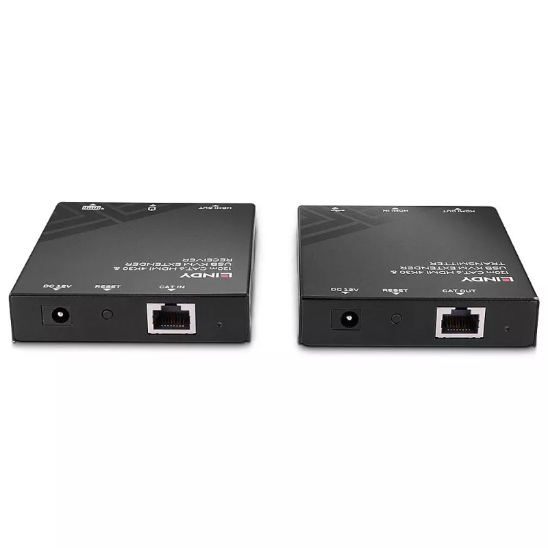 KVM-jatko Lindy 120 m Cat.6 HDMI ja USB lähetin & vastaanotin