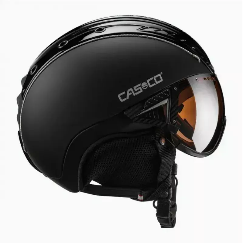 Lasketteluhelmä Casco SP-2 Carbonic Visor, koko M (55–57 cm), musta