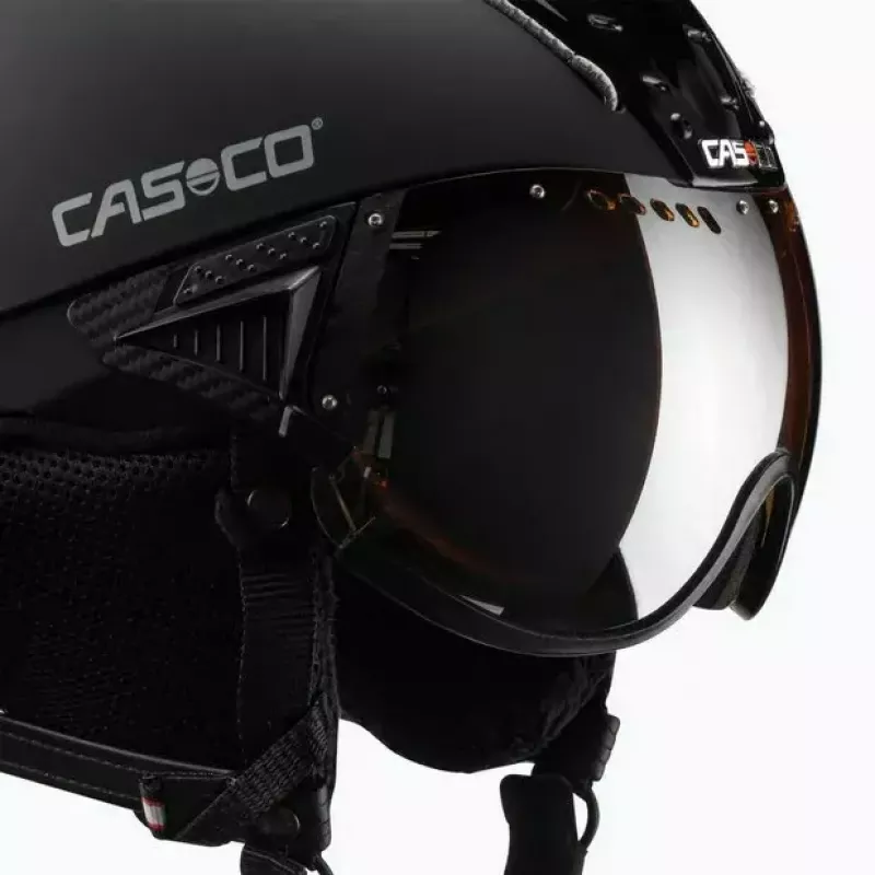 Lasketteluhelmä Casco SP-2 Carbonic Visor, koko M (55–57 cm), musta