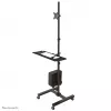 Neomounts FPMA-MOBILE1700 liikuteltava työasema, 10-32 tuumaa (25,4-81,3 cm), enintään 8 kg, VESA 75x75-100x100, korkeus 94-175 cm, teräs, musta