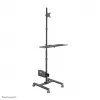 Neomounts FPMA-MOBILE1700 liikuteltava työasema, 10-32 tuumaa (25,4-81,3 cm), enintään 8 kg, VESA 75x75-100x100, korkeus 94-175 cm, teräs, musta
