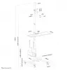 Neomounts FPMA-MOBILE1700 liikuteltava työasema, 10-32 tuumaa (25,4-81,3 cm), enintään 8 kg, VESA 75x75-100x100, korkeus 94-175 cm, teräs, musta