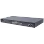 Intellinet 16-porttinen Gigabit Ethernet PoE+ web-hallittava kytkin 2 SFP-portilla, IEEE 802.3at/af Power over Ethernet (PoE+/PoE) yhteensopiva, 374 W, Endspan, 19 inch räkkiasennus