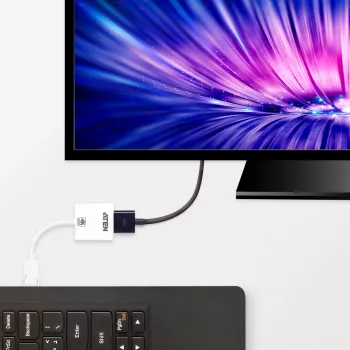 ATEN 4K aktiivinen DisplayPort-HDMI-muunnin, 3D, enintään 3840 x 2160 @30Hz