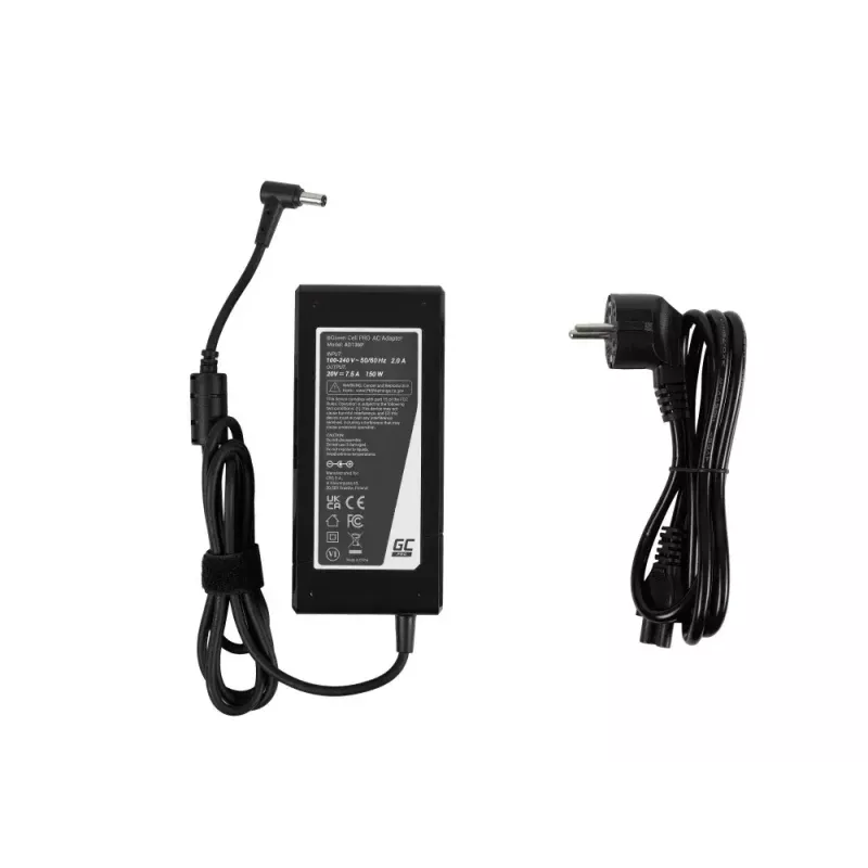 Virtalähde Green Cell AD136P universal 150 W 20 V 7,5 A AC/DC musta