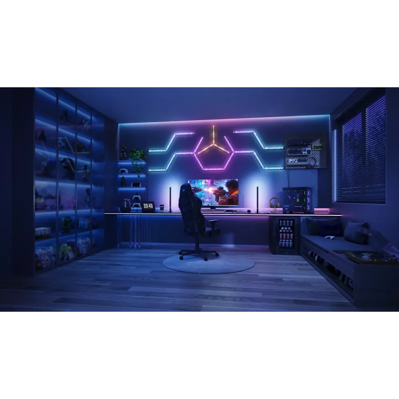 Älykäs seinävalo Govee Gaming Wall Lights (4+1) – WLAN/Bluetooth, monivärinen, 4 kpl, 370×45×30 mm