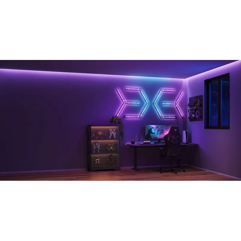 Älykäs seinävalo Govee Gaming Wall Lights (4+1) – WLAN/Bluetooth, monivärinen, 4 kpl, 370×45×30 mm