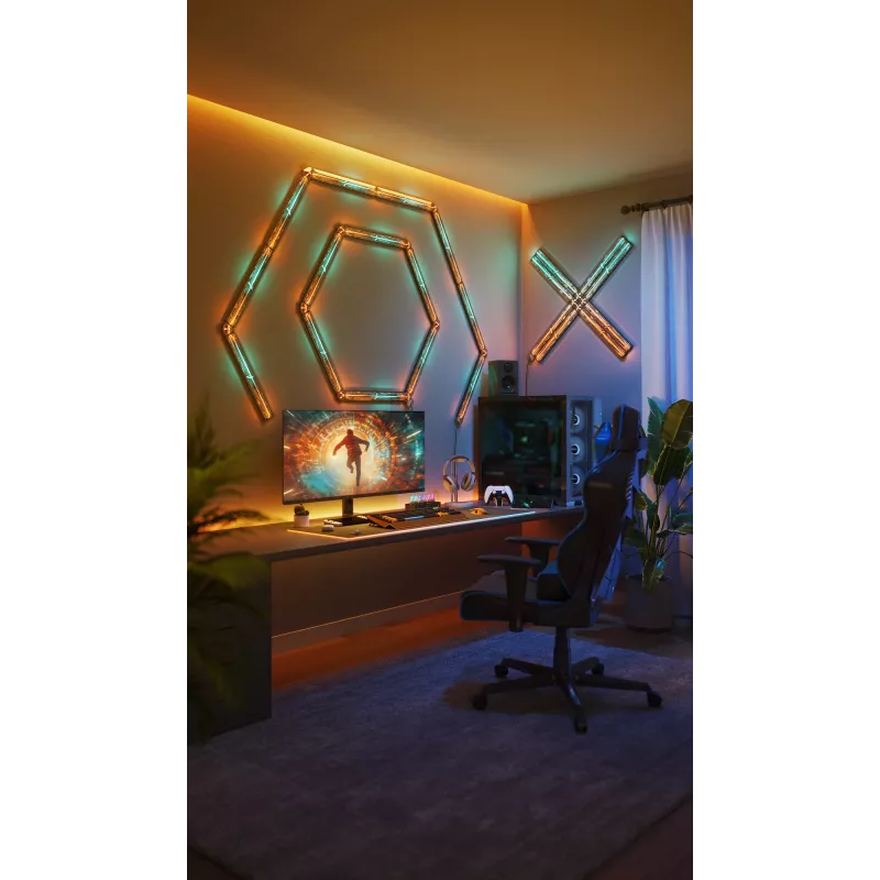 Älykäs seinävalo Govee Gaming Wall Lights (4+1) – WLAN/Bluetooth, monivärinen, 4 kpl, 370×45×30 mm