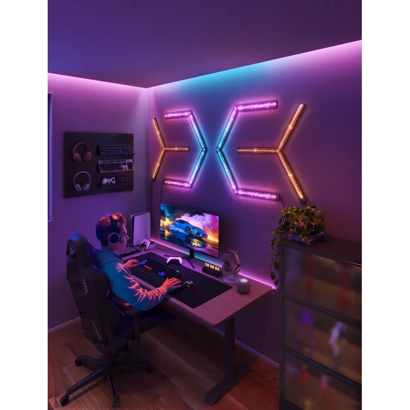 Älykäs seinävalo Govee Gaming Wall Lights (4+1) – WLAN/Bluetooth, monivärinen, 4 kpl, 370×45×30 mm
