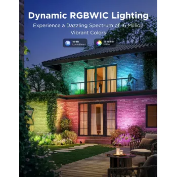 Ulkovalaisin Govee H7093 RGBICWW 750 lm Wi-Fi 2,4 GHz, RGB + lämmin valkoinen