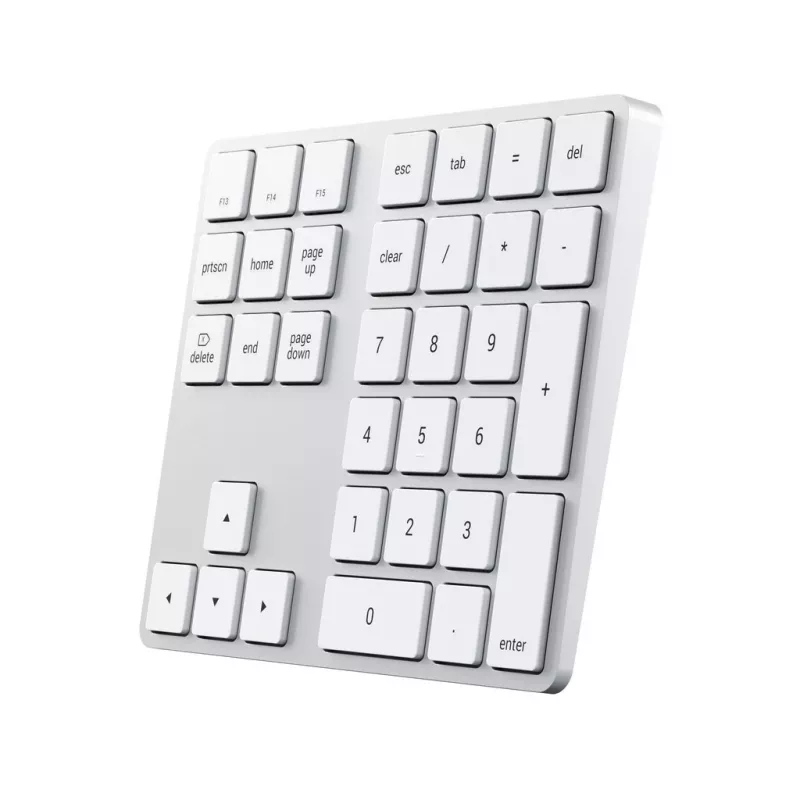 Satechi ST-XLABKS Extended langaton Bluetooth-numeronäppäimistö, hopea