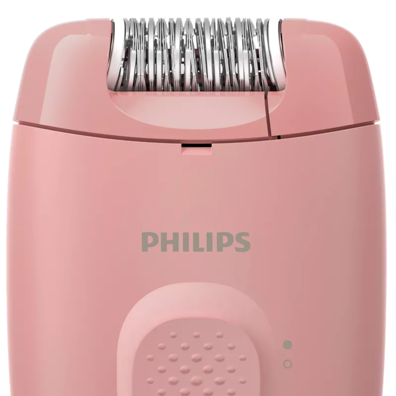 Epilaattori Philips BRE227/00 johdollinen pinkki — hierontatoiminto, verkkovirta, puhdistusharja mukana