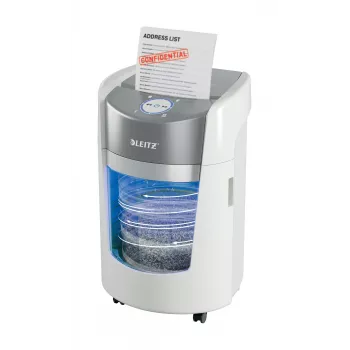 Leitz IQ OptiMax Small Office 350 mikrosilppuri turvataso P5 22 L – valkoinen