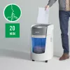 Leitz IQ OptiMax Small Office 350 mikrosilppuri turvataso P5 22 L – valkoinen
