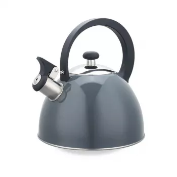 Maestro MR-1302-harmaa sähkövesikattila 2,5 l ruostumaton teräs, harmaa kotelo, pilli, viileänä pysyvä kahva