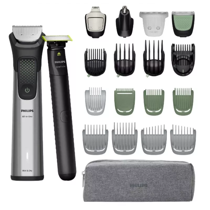 Philips All-in-One trimmeri 9000 Series MG9557/15 20-in-1 trimmeri hopea 120 min akunkesto