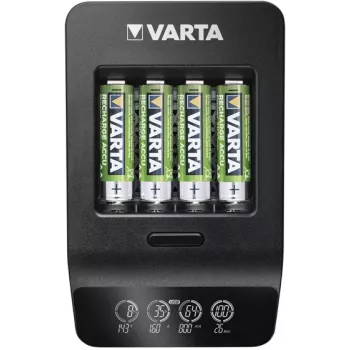 VARTA LCD Smart Charger+ ja 4 AA-paristoa 2100 mAh