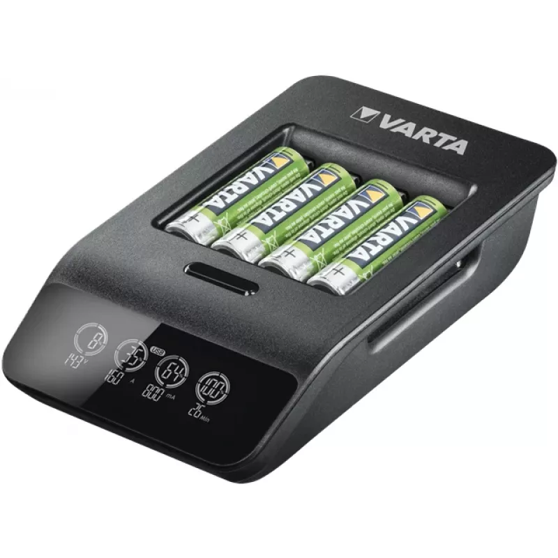 VARTA LCD Smart Charger+ ja 4 AA-paristoa 2100 mAh