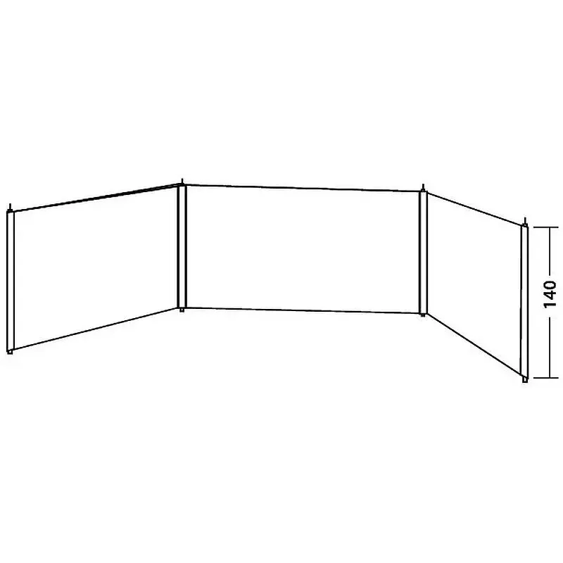 Rantatuulensuoja Easy Camp 120330 harmaa polyesteri 5000mm x 1400mm