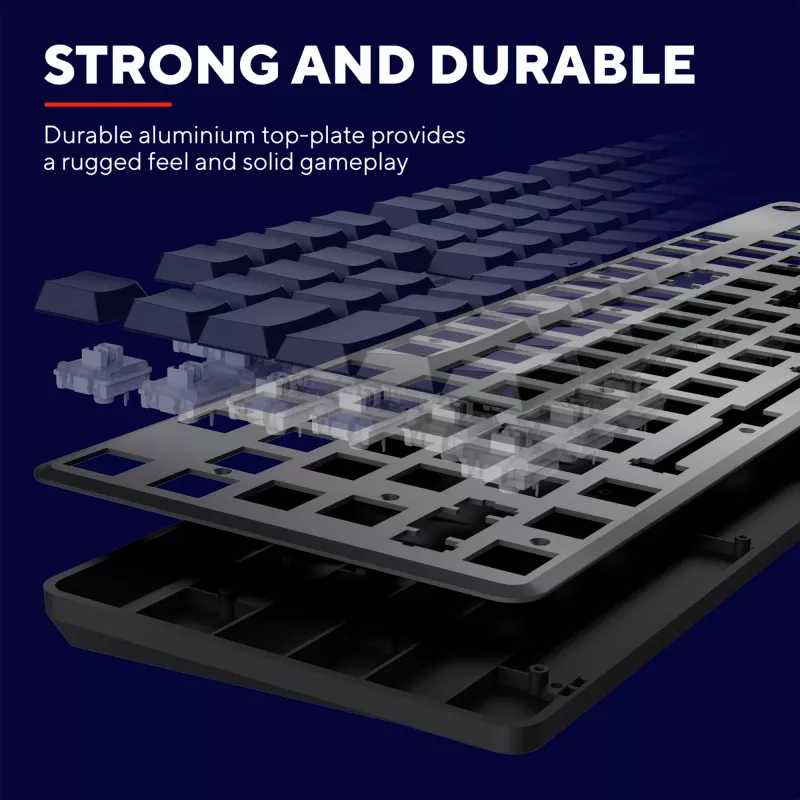 Trust GXT 868 Torix näppäimistö pelikäyttöön USB + RF langaton + Bluetooth QWERTY US English musta