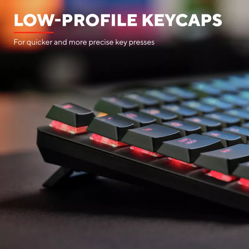 Trust GXT 868 Torix näppäimistö pelikäyttöön USB + RF langaton + Bluetooth QWERTY US English musta