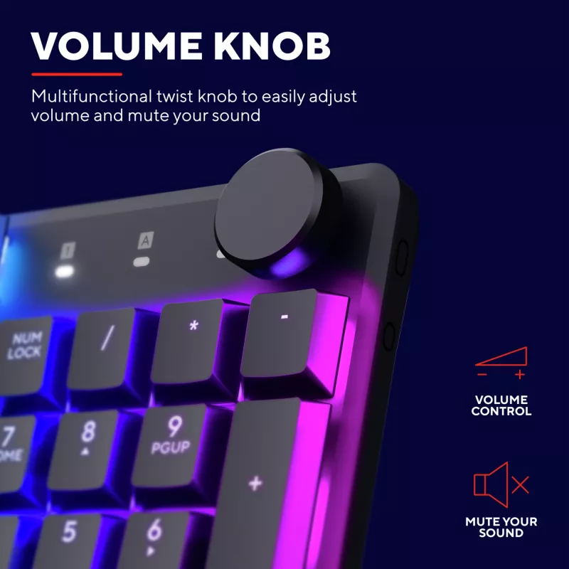 Trust GXT 868 Torix näppäimistö pelikäyttöön USB + RF langaton + Bluetooth QWERTY US English musta