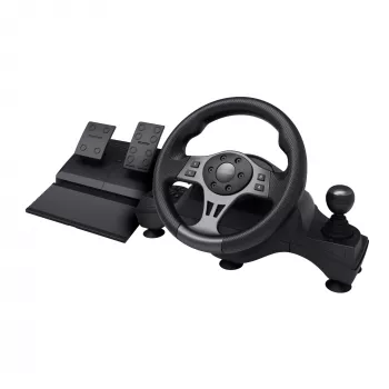 Trust GXT 289 Movi musta USB-ratti + polkimet Nintendo Switch, PlayStation 4, Xbox One S, Xbox One X, Xbox Series S, Xbox Series X