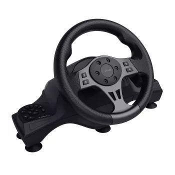 Trust GXT 289 Movi musta USB-ratti + polkimet Nintendo Switch, PlayStation 4, Xbox One S, Xbox One X, Xbox Series S, Xbox Series X
