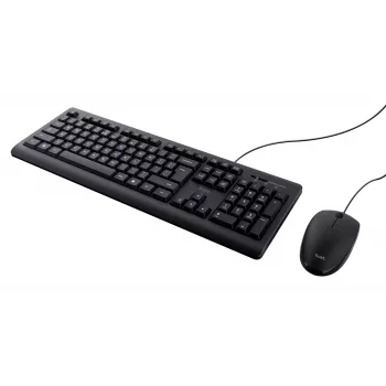 Trust Primo näppäimistö, hiiri sisältyy, yleispätevä, USB, QWERTY, US-englanti, musta