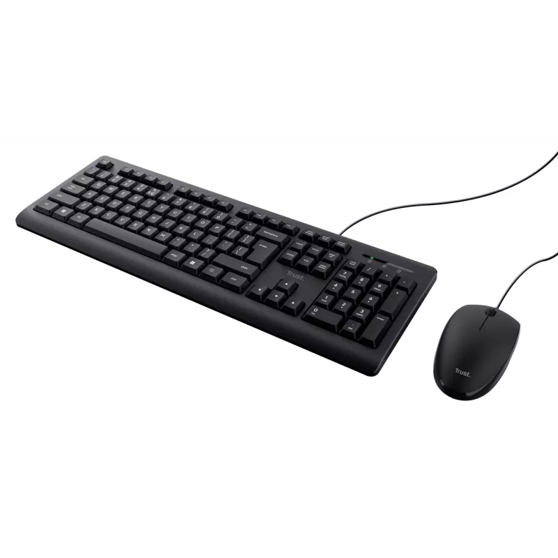 Trust Primo näppäimistö, hiiri sisältyy, yleispätevä, USB, QWERTY, US-englanti, musta