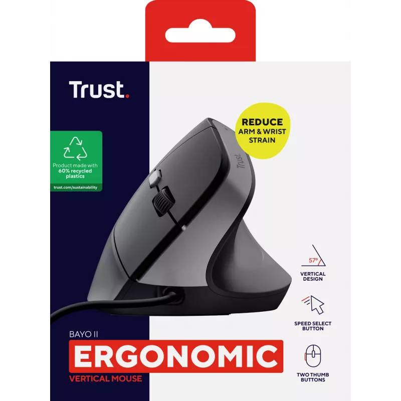 Trust Bayo II hiiri oikeakätinen USB Type-A 2400 DPI