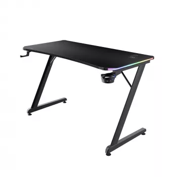 Suorakaiteen muotoinen pöytä TRUST GXT 709 LUMINUS musta 1200x600x740 mm