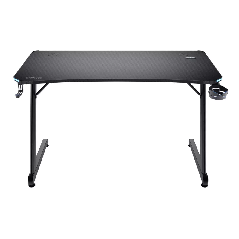 Suorakaiteen muotoinen pöytä TRUST GXT 709 LUMINUS musta 1200x600x740 mm