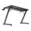 Suorakaiteen muotoinen pöytä TRUST GXT 709 LUMINUS musta 1200x600x740 mm