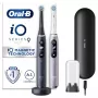 Sähköhammasharja Oral-B iO 9 aikuisille pyörivä, 2 runkoa, 2 harjaspäätä, sisäänrakennettu akku, 3 tunnin latausaika, musta/rose