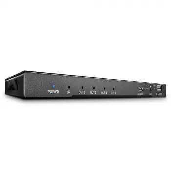 Lindy 4-porttinen HDMI 18G -jakaja äänellä ja skaalauksella