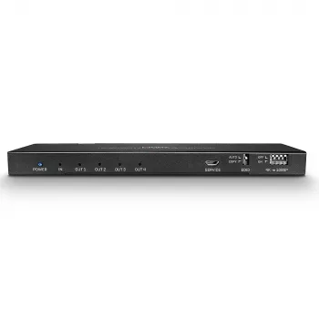 Lindy 4-porttinen HDMI 18G -jakaja äänellä ja skaalauksella