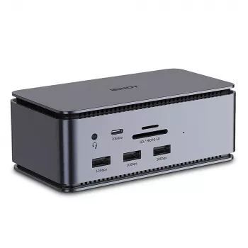 Lindy DST-Pro USB4, USB-C -kannettavan telakointiasema