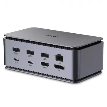 Lindy DST-Pro USB4, USB-C -kannettavan telakointiasema
