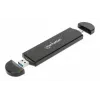 SSD-kotelo Manhattan M.2 NVMe SATA USB-C USB-A 10 Gbps musta