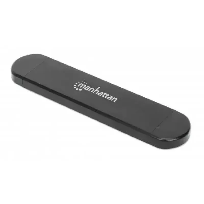 SSD-kotelo Manhattan M.2 NVMe SATA USB-C USB-A 10 Gbps musta
