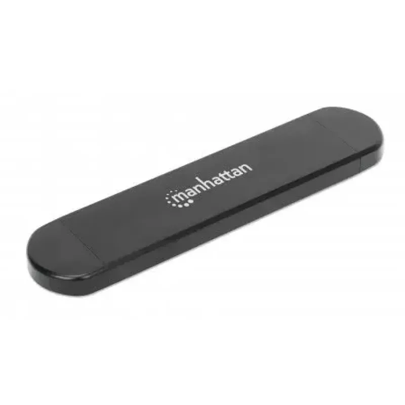 SSD-kotelo Manhattan M.2 NVMe SATA USB-C USB-A 10 Gbps musta