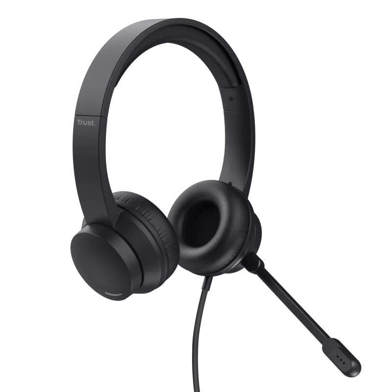 Trust HS-150 kuulokemikrofoni johdollinen panta toimisto/callcenter musta