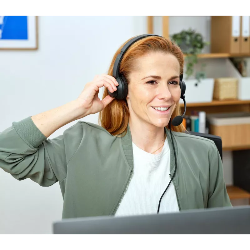 Trust HS-260 kuulokemikrofoni johdollinen niskasanka toimisto/callcenter USB Type-A musta