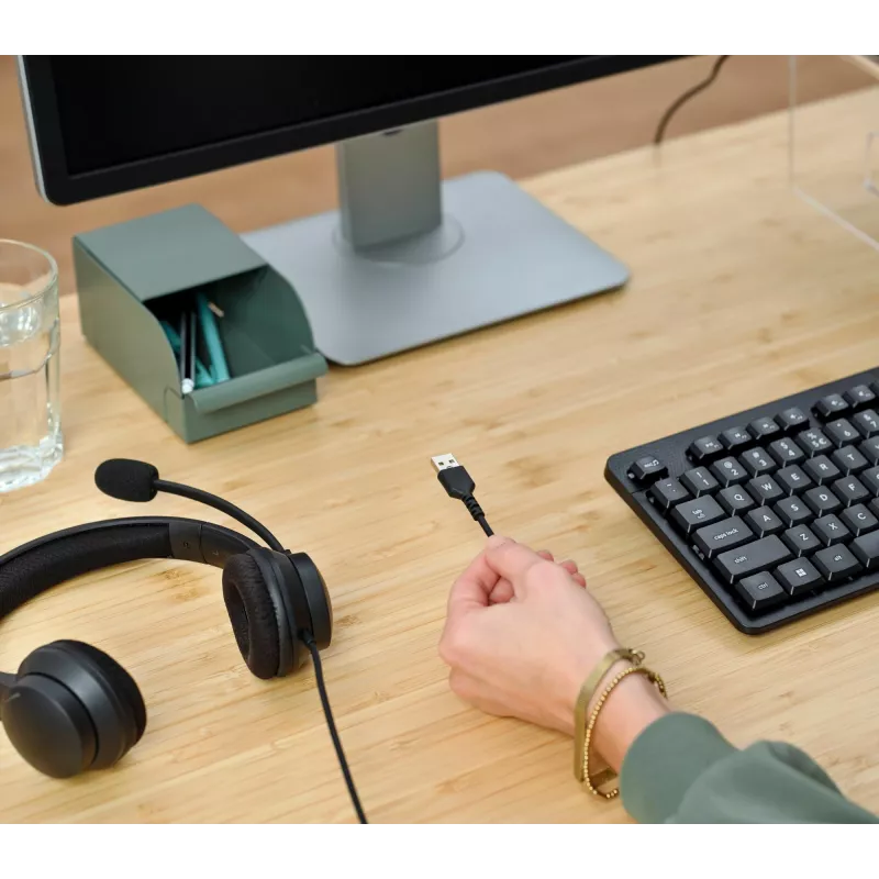 Trust HS-260 kuulokemikrofoni johdollinen niskasanka toimisto/callcenter USB Type-A musta