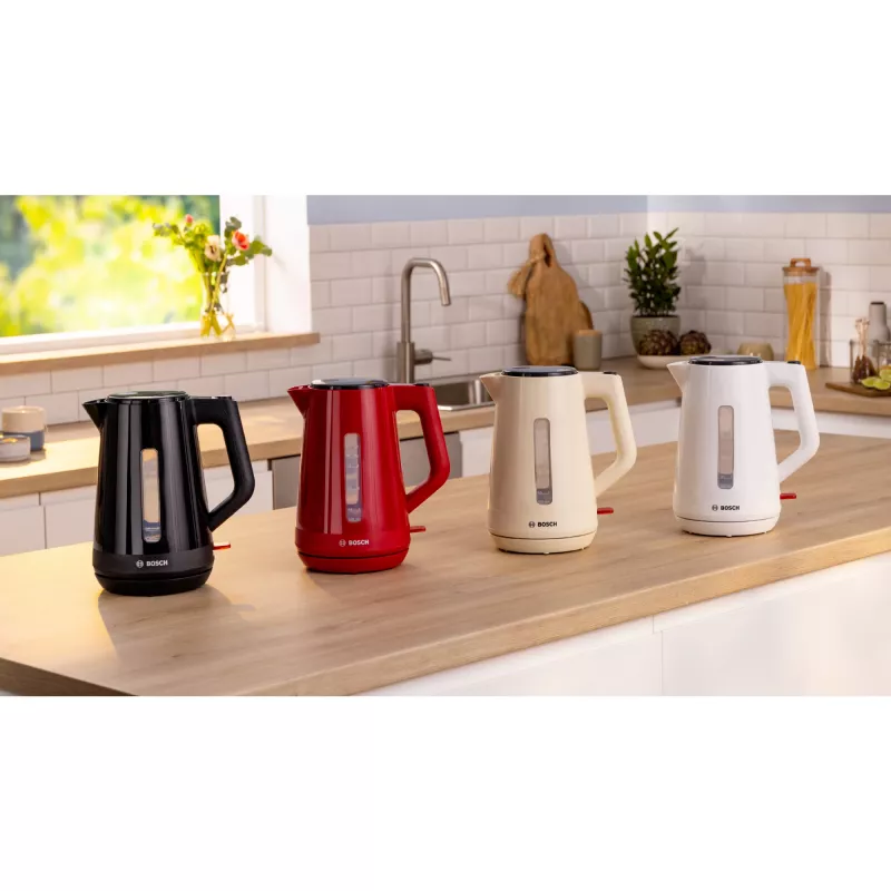 Bosch TWK1M121 sähköinen vedenkeitin 1,7 l 2400 W valkoinen