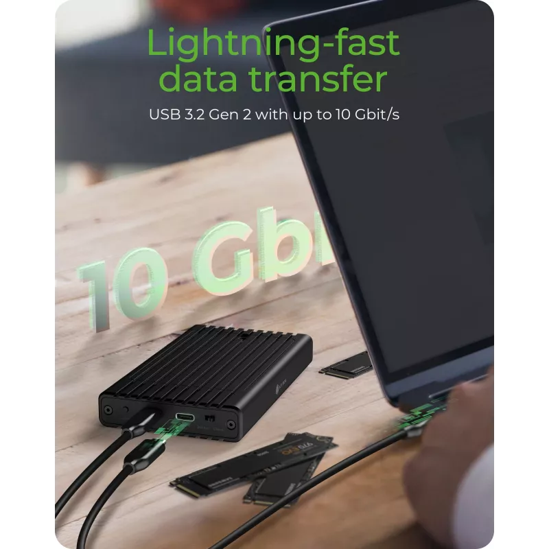 ICY BOX IB-2817MCL-C31 SSD-kotelo musta M.2 USB-käyttöinen